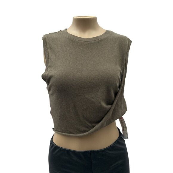 BDG Urban Outfitters Torn Up Sleeveless Crop Tank Top Round Neck Women M NWT - Picture 1 of 11
